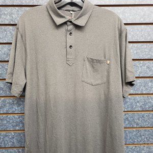 Marine Layer Mens Sport Polo Short Sleeve Shirt L